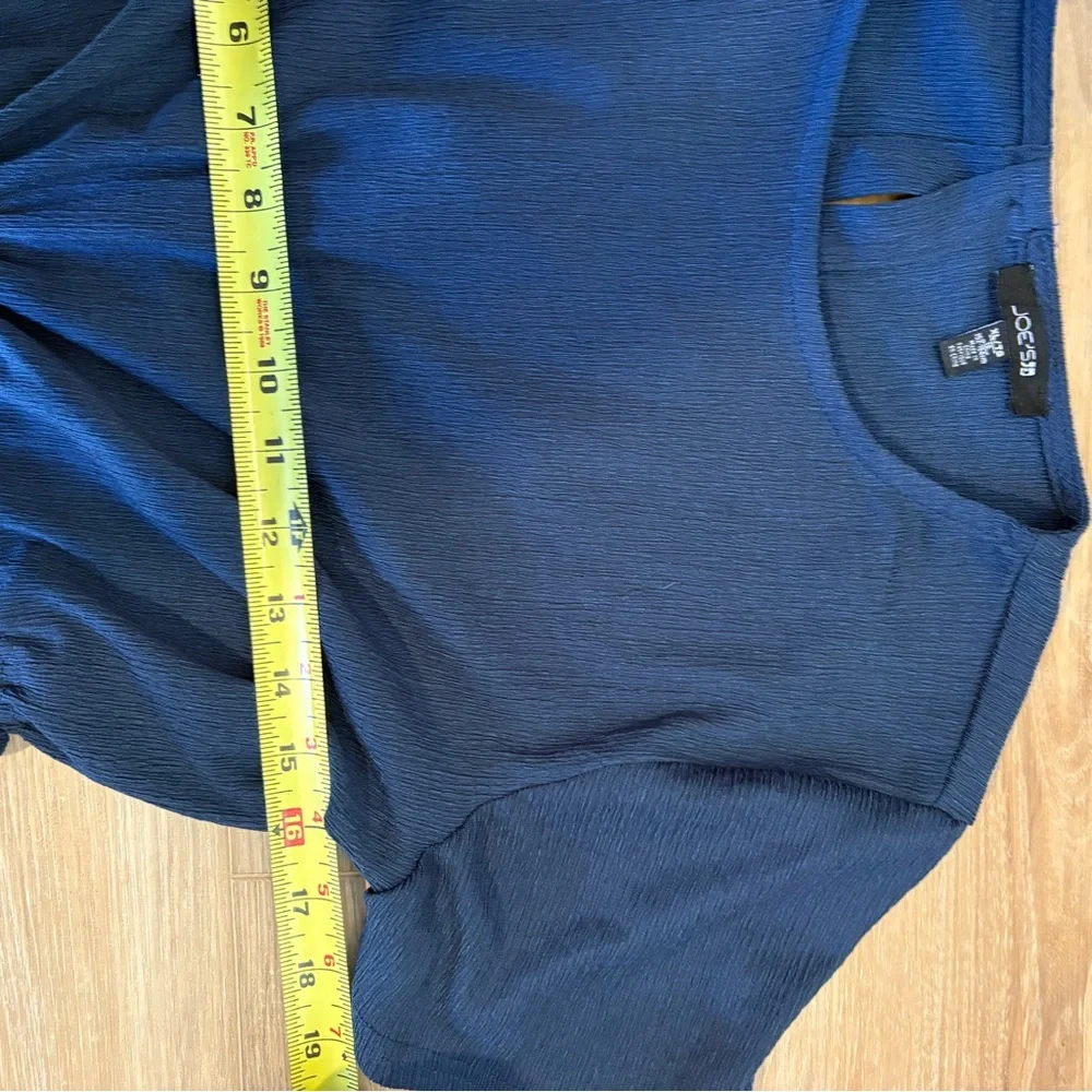 Joe's Jeans Blue Crinkle Wide Leg Jumpsuit O-Ring Sz XL 16 *Flaws
